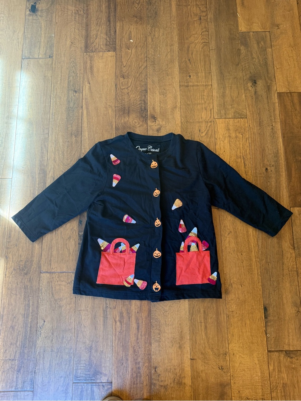 Vintage 90s Onque Casuals Halloween Cardigan
